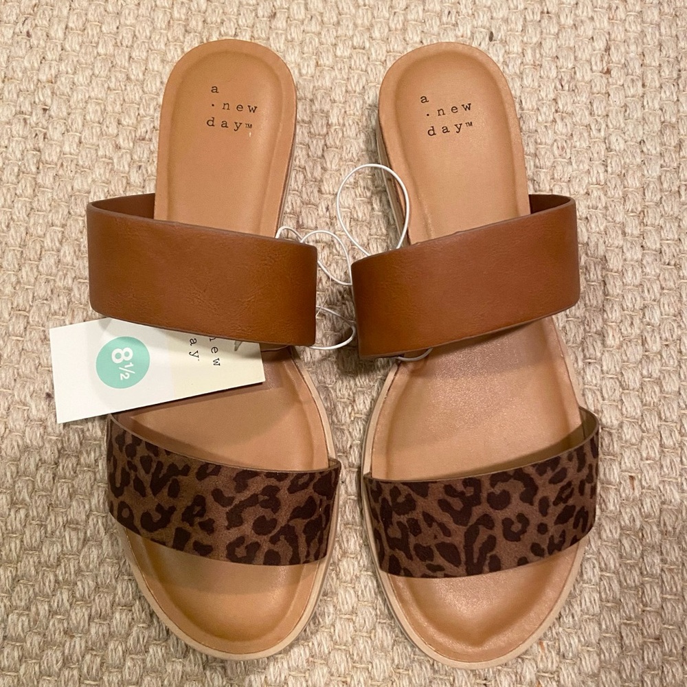 NWT Target A New Day Leopard Sandals